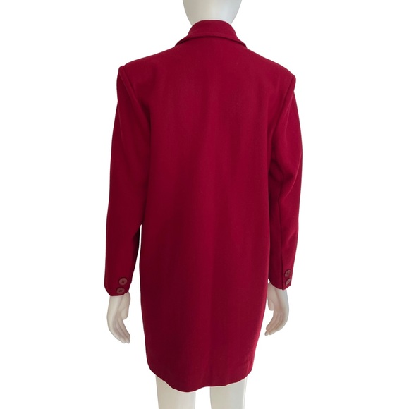 Sabena Red Wool Vintage Coat Size 12 - Picture 3 of 3
